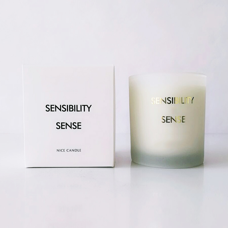 150g,200g frosted glass scented candle with private label for gift